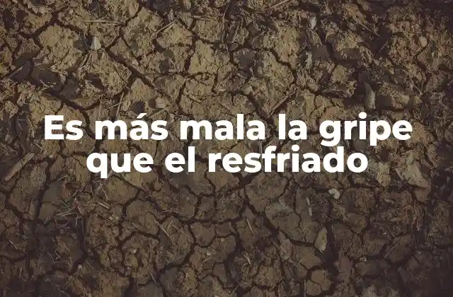 Es Más Mala la Gripe que el Resfriado