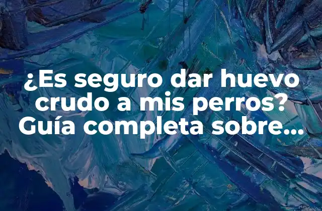 ¿es Seguro Dar Huevo Crudo a Mis Perros? Guía Completa sobre Huevo Crudo para Perros