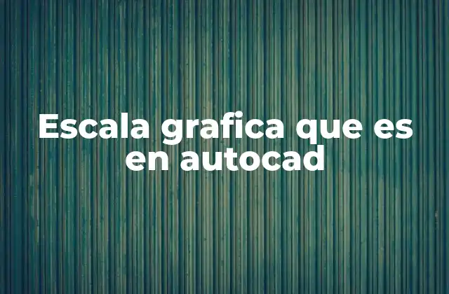 Escala Grafica que es en Autocad