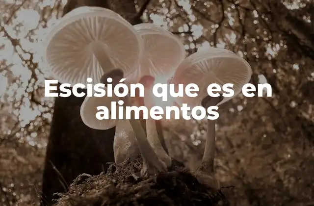 Escisión que es en Alimentos