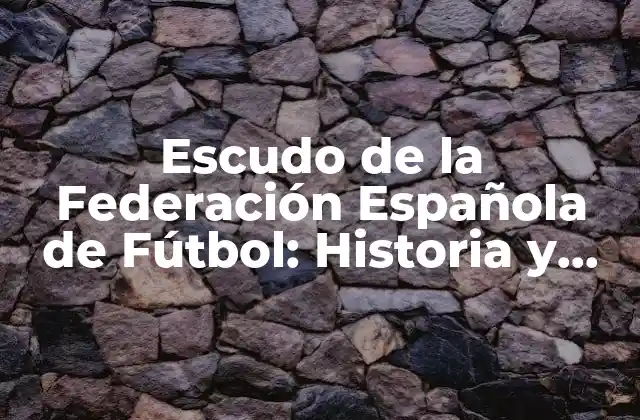Escudo de la Federación Española de Fútbol: Historia y Simbolismo Del Emblema Nacional