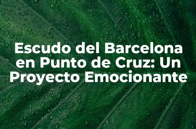 Escudo Del Barcelona en Punto de Cruz: un Proyecto Emocionante