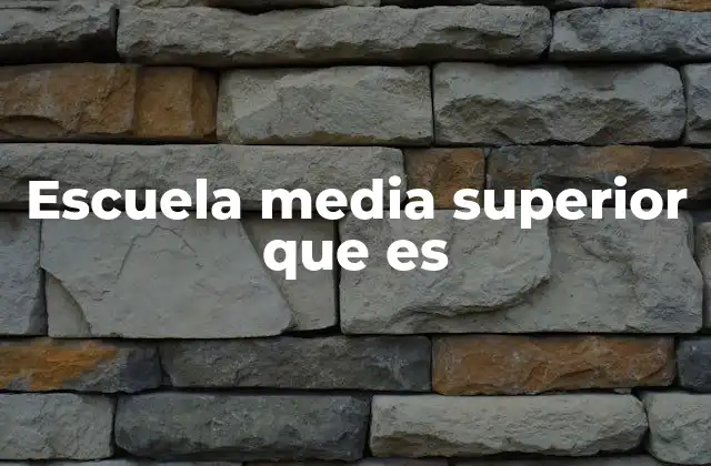 Características principales del bachillerato o nivel medio superior