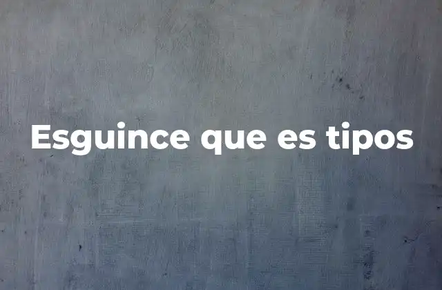 Esguince que es Tipos