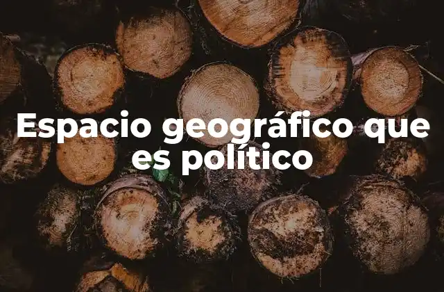 Espacio Geográfico que es Político
