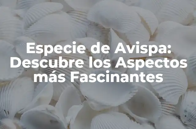 Especie de Avispa: Descubre los Aspectos Más Fascinantes