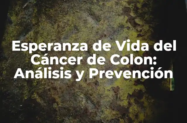 Esperanza de Vida Del Cáncer de Colon: Análisis y Prevención