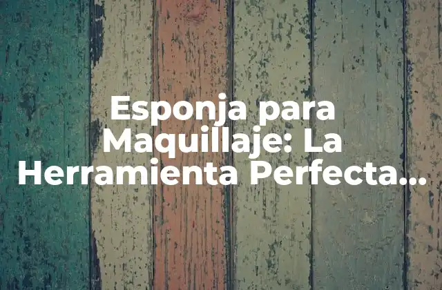 Esponja para Maquillaje: la Herramienta Perfecta para un Maquillaje Impecable