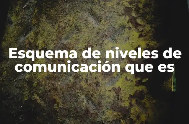 Esquema de Niveles de Comunicación que es 2 La estructura de los niveles de comunicación humana