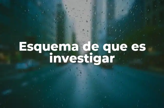 La base estructural de cualquier proceso de investigación