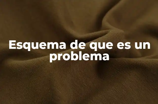 Esquema de que es un Problema