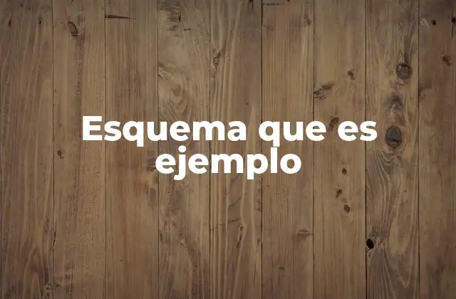 Esquema que es Ejemplo