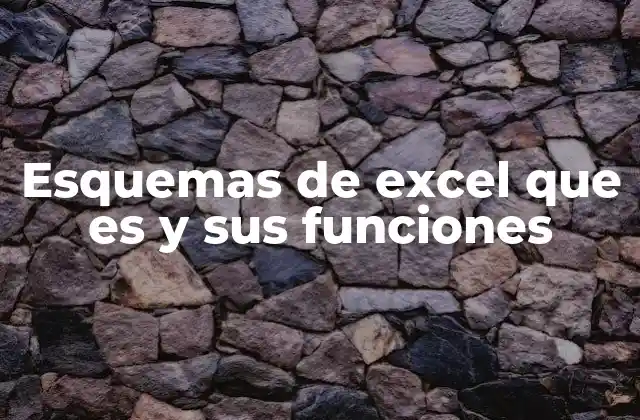 Esquemas de Excel que es y Sus Funciones