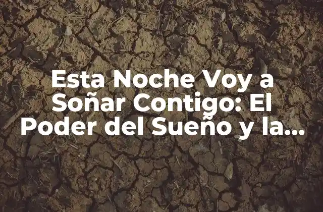 Esta Noche Voy a Soñar Contigo: el Poder Del Sueño y la Conectividad Emocional