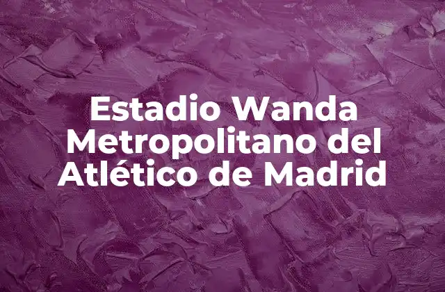 Estadio Wanda Metropolitano Del Atlético de Madrid