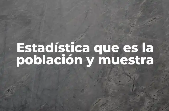 Estadística que es la Población y Muestra 2 El rol de los datos en la comprensión de la población y la muestra