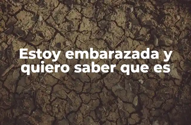Estoy Embarazada y Quiero Saber que es
