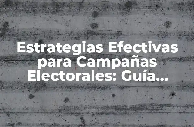 Estrategias Efectivas para Campañas Electorales: Guía Completa para el Éxito