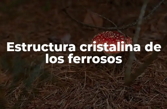 Estructura Cristalina de los Ferrosos