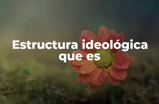 Estructura Ideológica que es