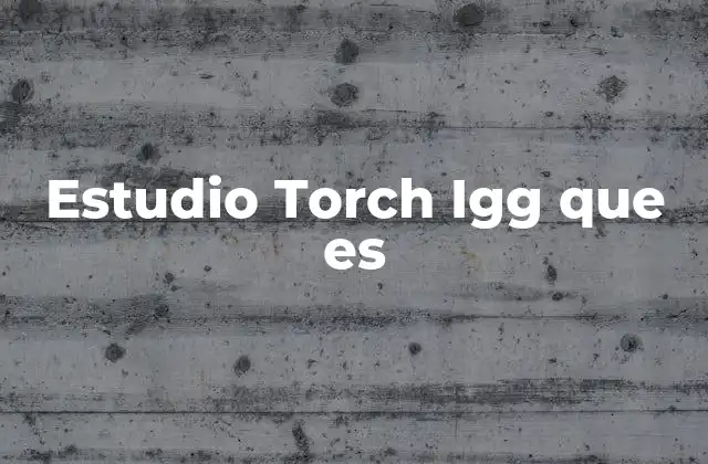 Estudio Torch Igg que es