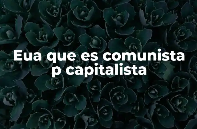 Eua que es Comunista P Capitalista