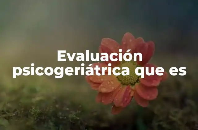 Evaluación Psicogeriátrica que es 2 La importancia de la salud mental en adultos mayores