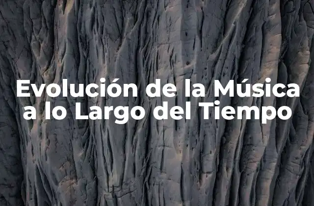 Evolución de la Música a Lo Largo Del Tiempo