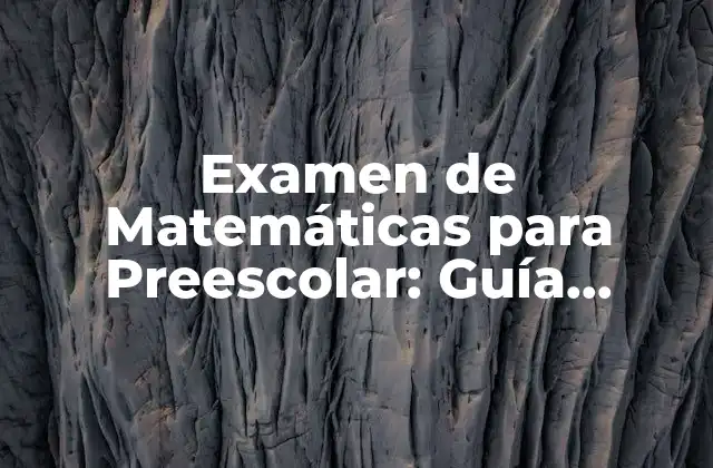 ¿Qué son los Exámenes de Matemáticas para Preescolar?