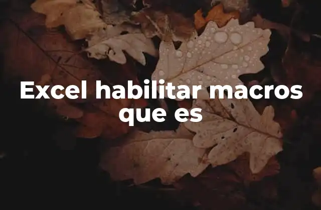 La importancia de activar macros en la automatización de tareas