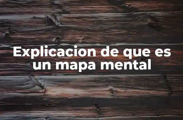 Explicacion de que es un Mapa Mental