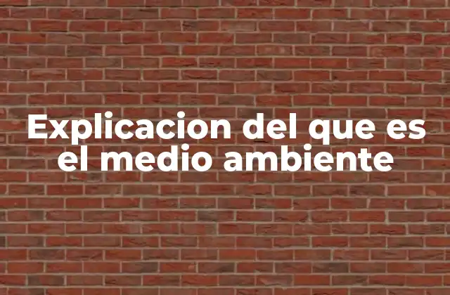 Explicacion Del que es el Medio Ambiente 2 Componentes del entorno que rodea a los seres vivos
