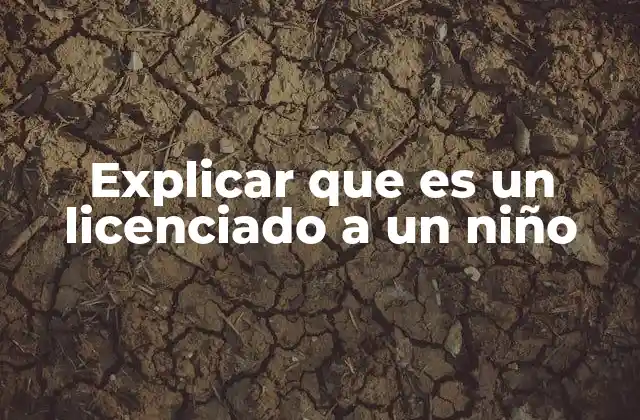 Explicar que es un Licenciado a un Niño