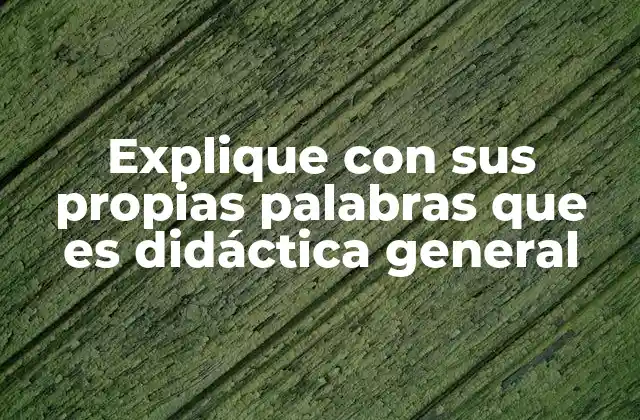 El papel de la didáctica en la formación del docente
