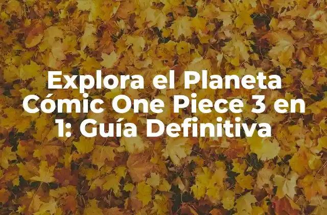 ¿Qué es el Planeta Cómic One Piece 3 en 1?