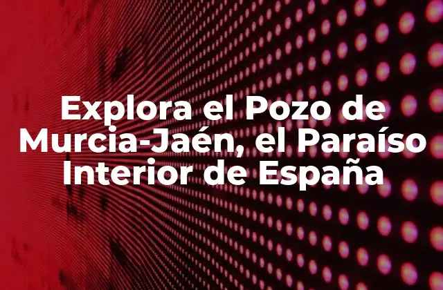 ¿Qué es el Pozo de Murcia-Jaén?