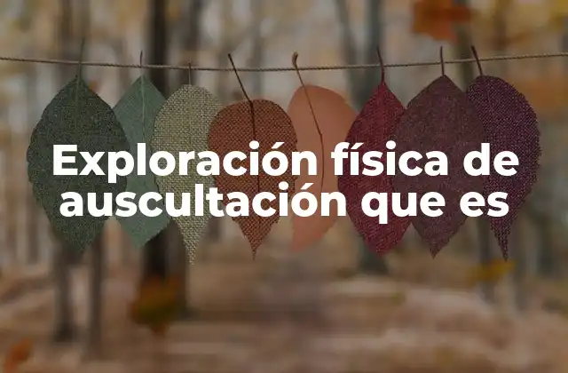 Exploración Física de Auscultación que es 2 La importancia de escuchar los sonidos internos del cuerpo