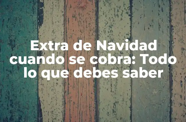 ¿Qué es la extra de Navidad?