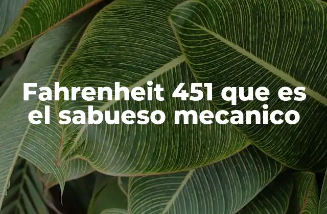 Fahrenheit 451 que es el Sabueso Mecanico