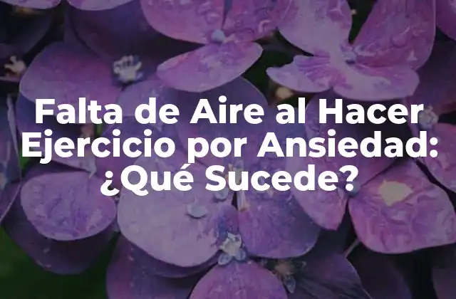 Falta de Aire Al Hacer Ejercicio por Ansiedad: ¿qué Sucede?