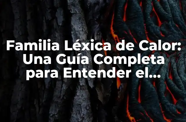 Familia Léxica de Calor: una Guía Completa para Entender el Concepto