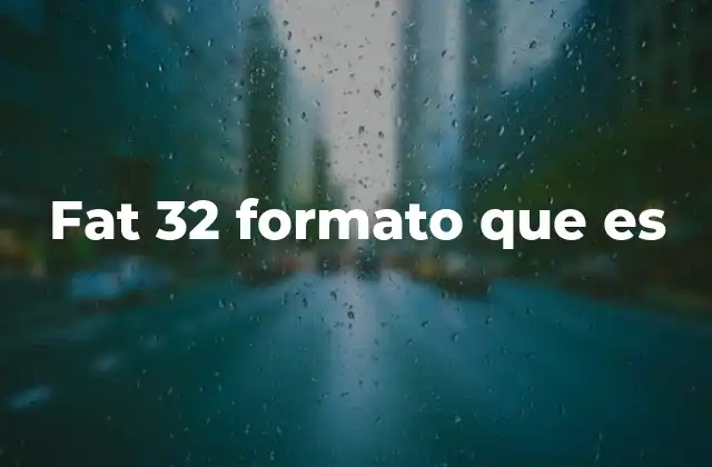 Fat 32 Formato que es