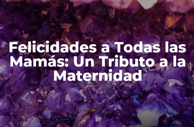 Felicidades a Todas las Mamás: un Tributo a la Maternidad