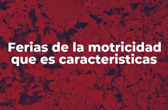 Características principales de las ferias de motricidad