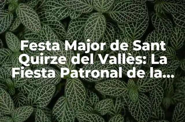 Festa Major de Sant Quirze Del Vallès: la Fiesta Patronal de la Ciudad
