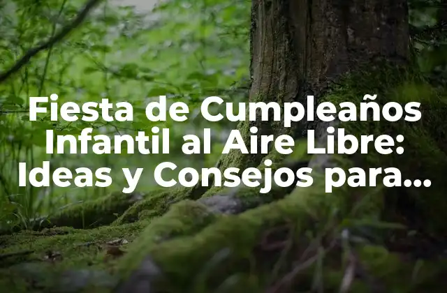 Beneficios de las Fiestas de Cumpleaños Infantil al Aire Libre