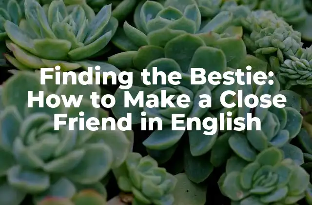 Finding The Bestie: How To Make a Close Friend In English