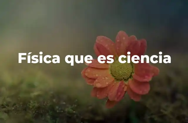 Física que es Ciencia
