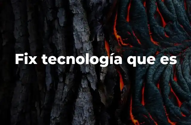 Fix Tecnología que es