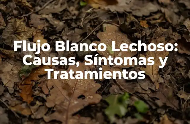 Flujo Blanco Lechoso: Causas, Síntomas y Tratamientos